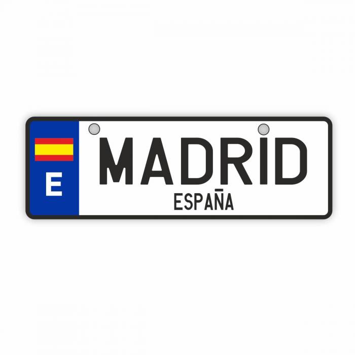 Placa Matricula metal 14*6 cm