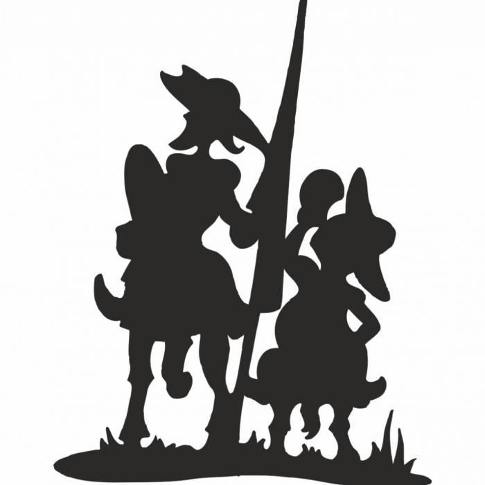 Quijote y Sancho vinilo 11*11cm