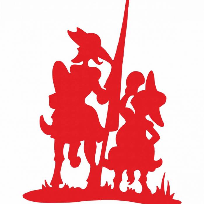Quijote y Sancho vinilo 9*9cm